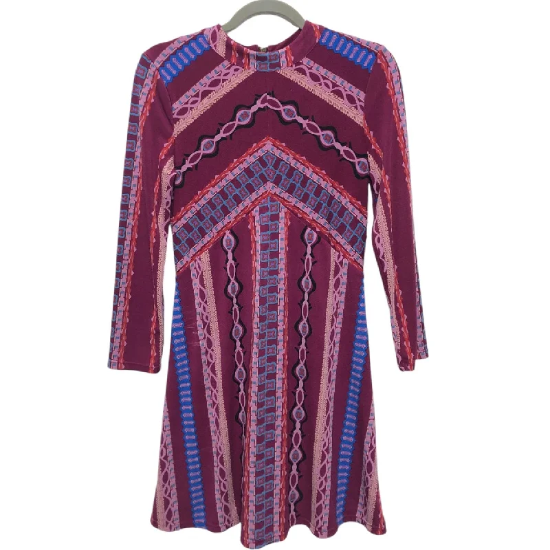 Dress Casual Short By Free People In Pink & Purple, Size: S