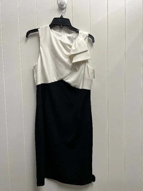 Dress Work By London Times In Black & White, Size: 14