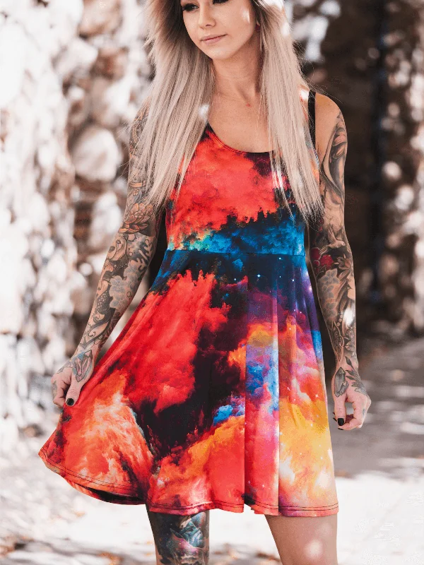 Galaxy Flowy Racerback Dress