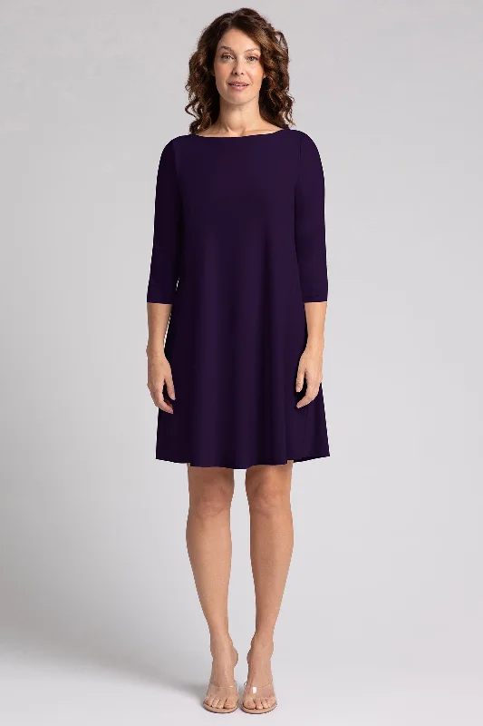 Nu Trapeze Dress Plus | Blackberry