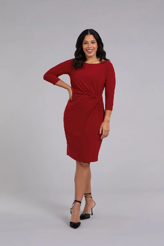 Side Twist Dress | Red