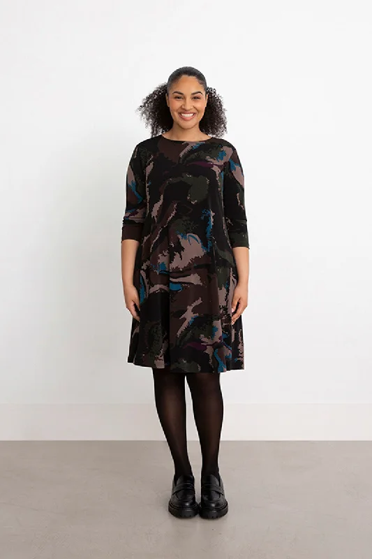 Trapeze Dress 3/4 Sleeve | Mineral