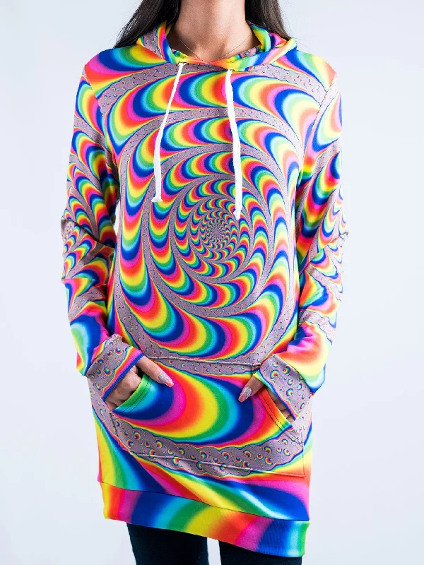 Trippy Spiral Hooded Dress