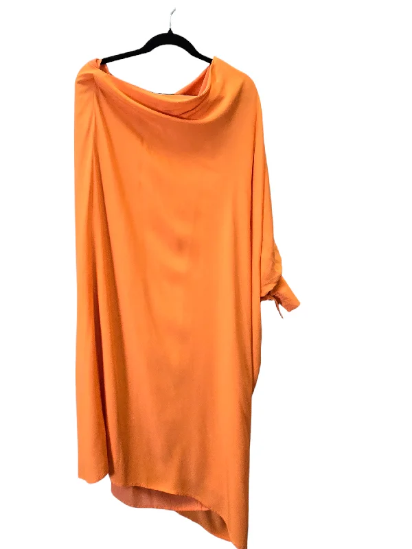 Orange Dress Party Midi Cmc, Size L