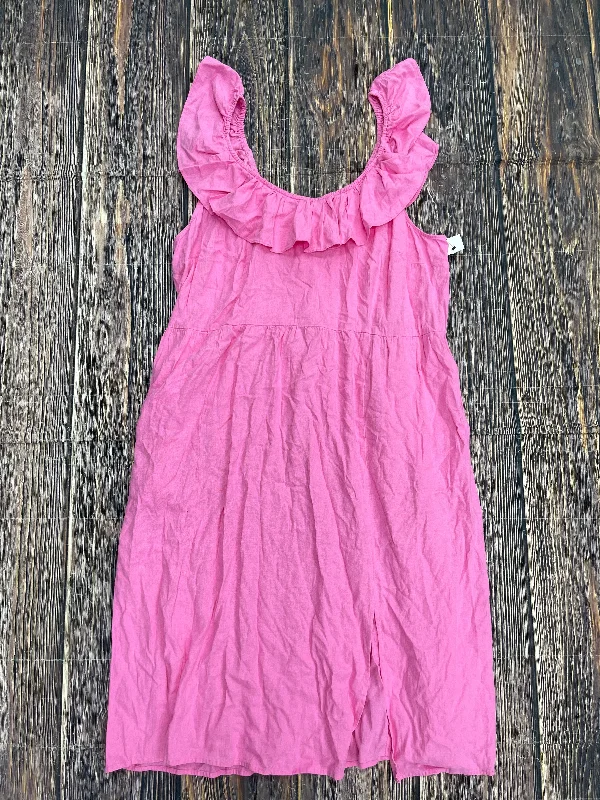 Pink Dress Casual Midi Ava & Viv, Size 3x