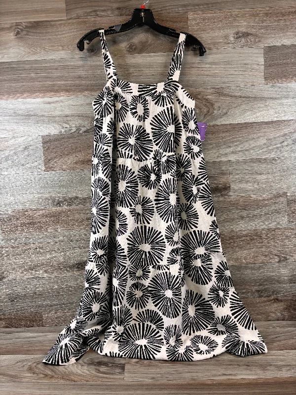 Black & White Dress Casual Maxi Loft, Size S