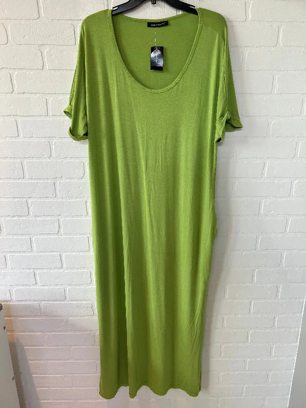 Green Dress Casual Maxi Ashley Stewart, Size Xl