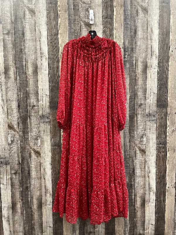 Red Dress Casual Maxi Asos, Size M