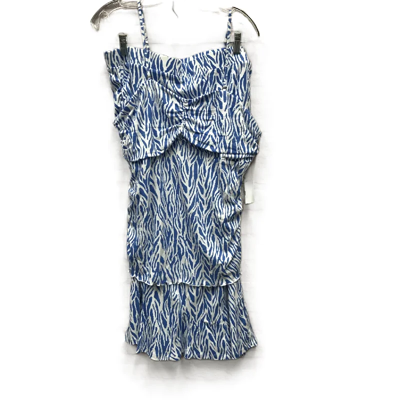 Blue & White Skirt Set 2pc By Diane Von Furstenberg, Size: Xl