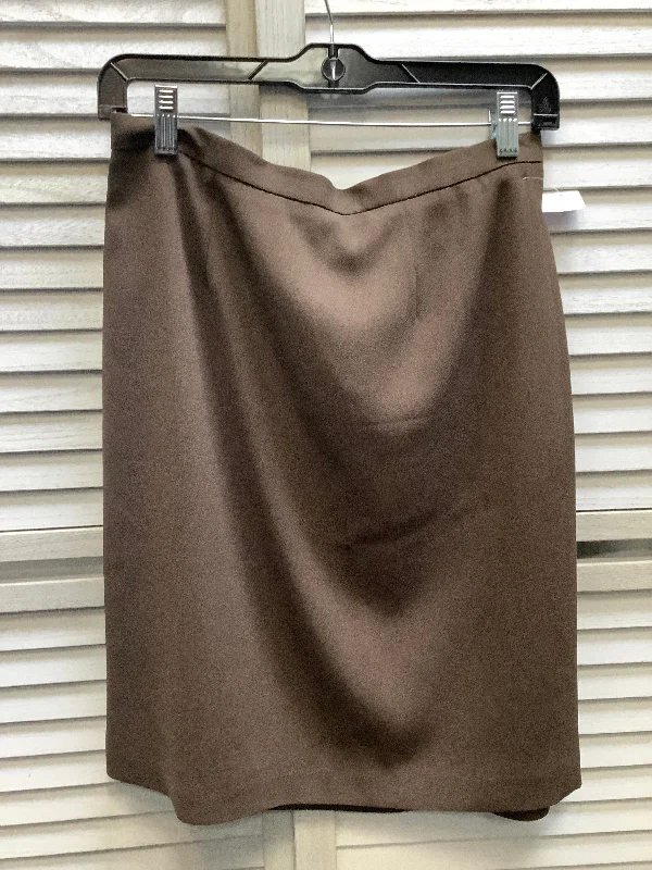 Brown Skirt Midi Chaus, Size 8