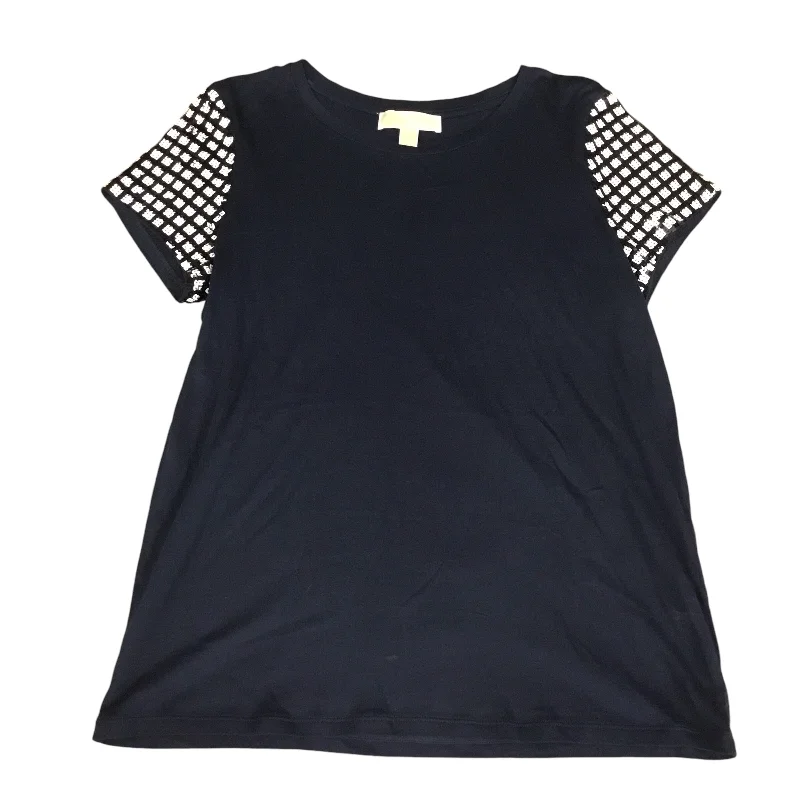 Top Short Sleeve By Michael By Michael Kors In Navy, Size: L