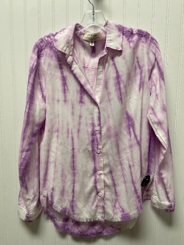 Tie Dye Print Blouse Long Sleeve Cloth & Stone, Size M