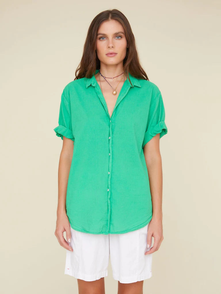 Channing Cotton Shirt - Deep Mint