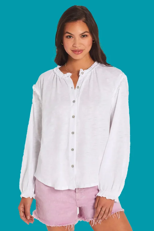 Long Sleeve Poet Blouse - White