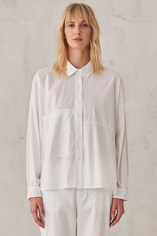 Oversized Pocket Blouse - White