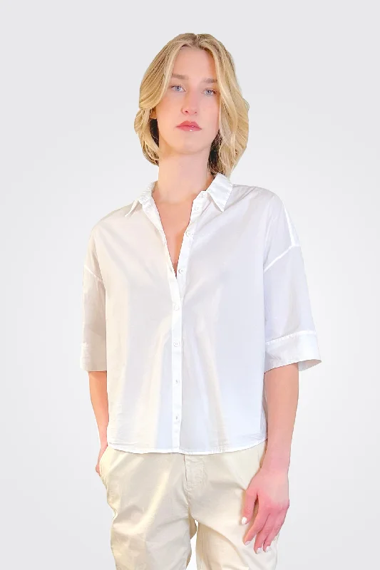 Short Sleeve Blouse - White