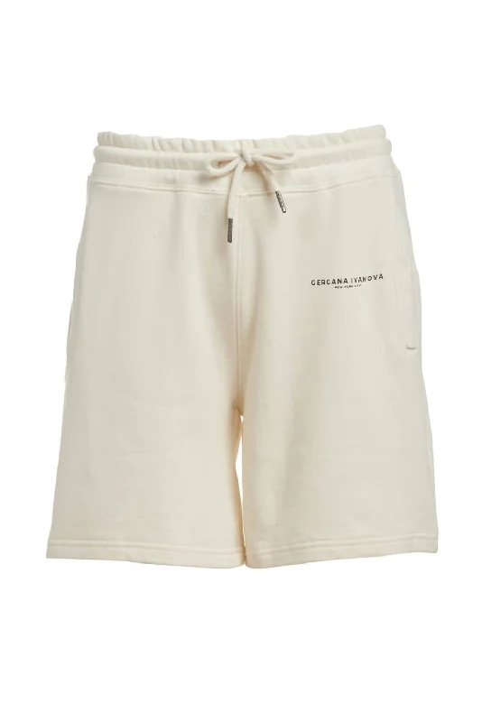 Women's Organic Cotton Shorts In Beige