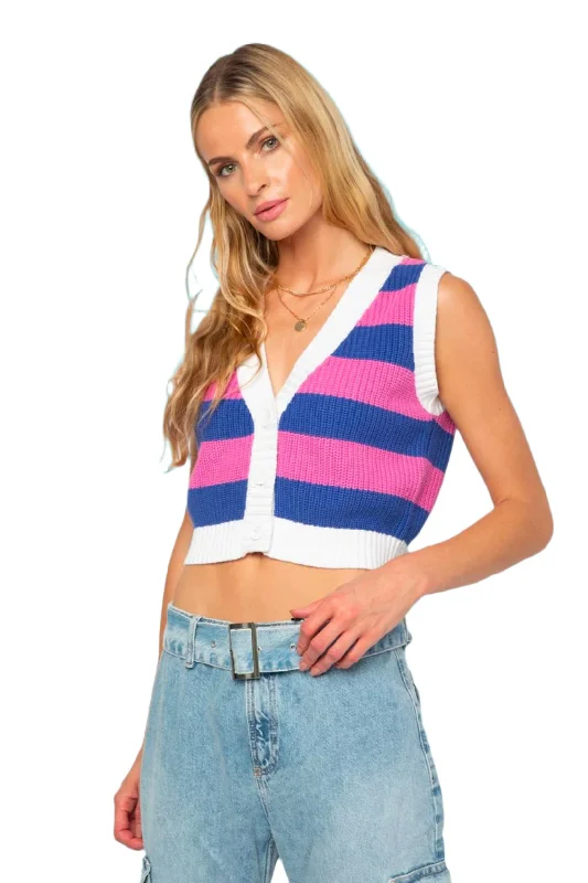 Yasmin Cardigan Vest - Cotton Candy