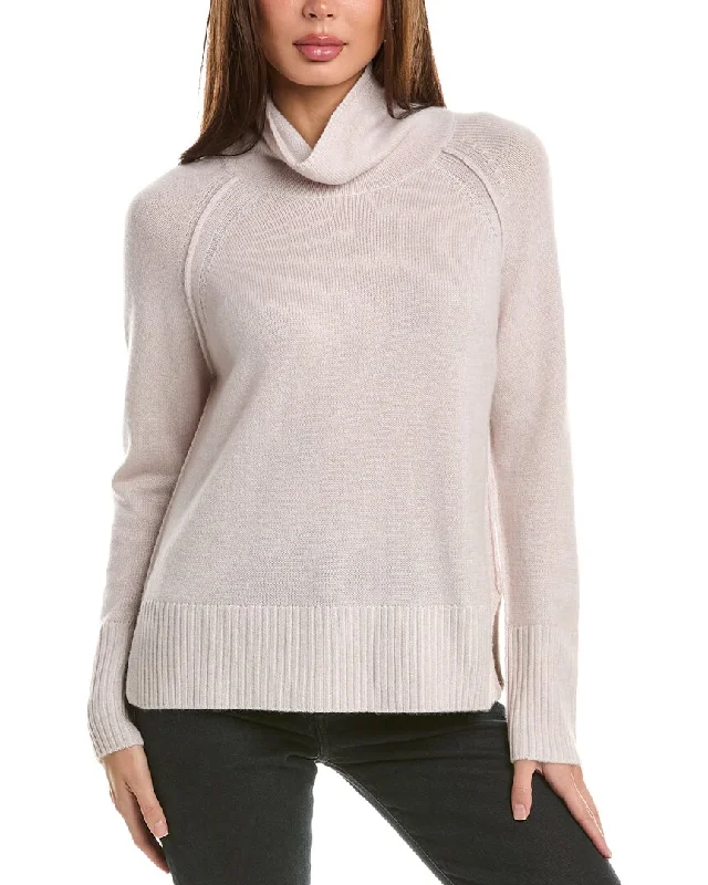 Forte Cashmere Plaited Funnel Cashmere Sweater