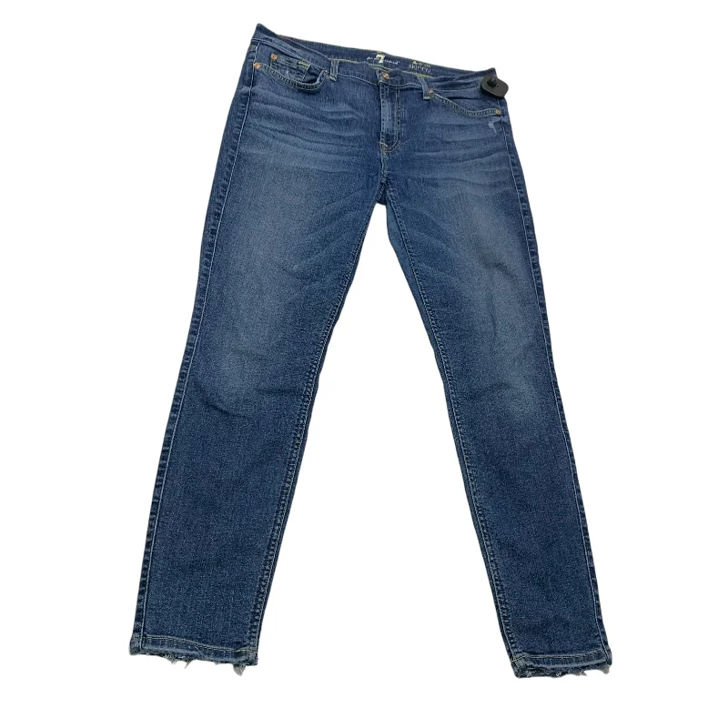 Jeans Designer By 7 For All Mankind In Blue Denim, Size: 14