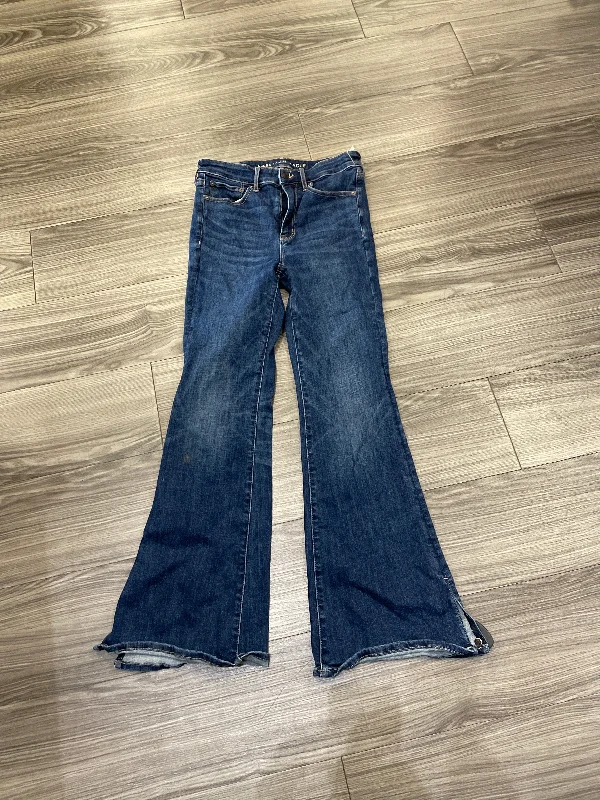 Jeans Flared By American Eagle In Blue, Size: 6