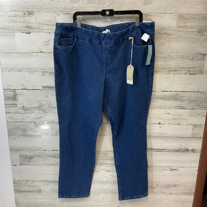 Jeans Straight By Coldwater Creek In Blue Denim, Size: 22