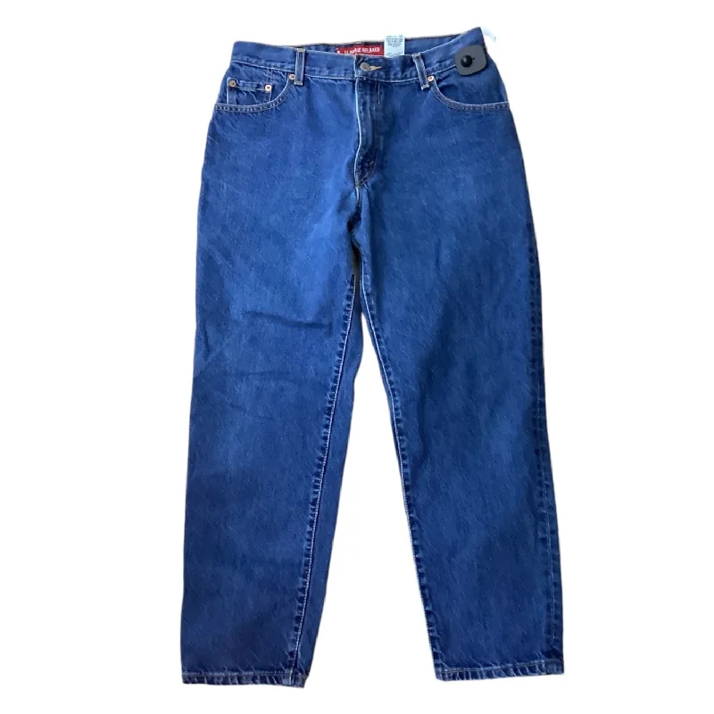 Jeans Straight By Levis In Blue Denim, Size: 12