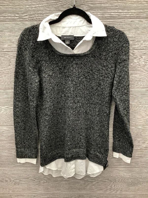 Top Long Sleeve By Ab Studio In Grey, Size: S