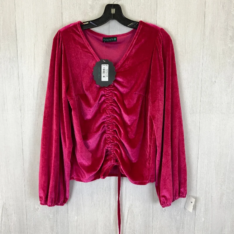 Top Long Sleeve By Clothes Mentor In Pink, Size: M