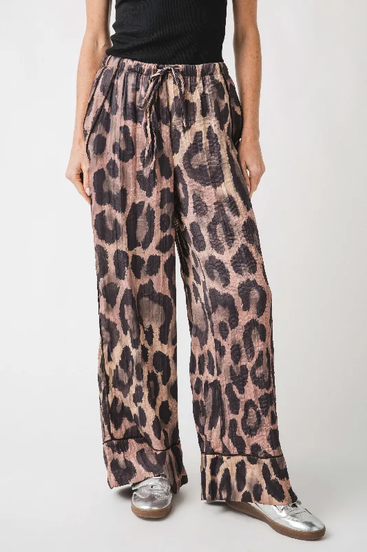 Free People All Out Satin Leopard Pants